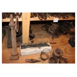 Hand Press, Cutter, Ships Maul and Smelting Pots