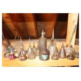 Lot of Minature Oil Cans including Eagle, Maytag