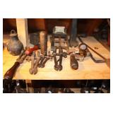 Lot including 5 Antique Hand Vises/Clamps,