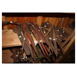Lot including Alligator Wrenches and Fly Wheel