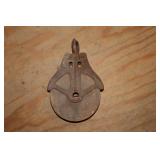 Ney Mfg Co Cast Iron Pulley with Wooden Wheel