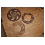 3 Cast Iron Furnace Dampers including 1 Adams Co