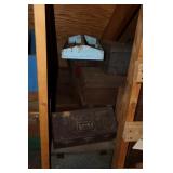 Tool Box Lot including Wooden Chest, Metal Tool