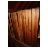 6 Hinged Wooden Display Cases 44" x 23 1/2" (1 is
