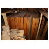 5 Hinged Wooden Display Cases 44" X 23 1/2"