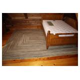 Tan and Brown Rug 97" X 135"