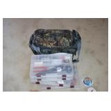 Fishing Lot including Plano Tackle Bag, Hooks,