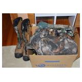 Hunting Lot including Gloves, Head Warmers, Back