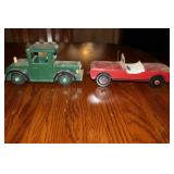 2 Handmade Toys Including a Truck and a Car by