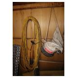 Lot including Extension Cord, Portable Seat,