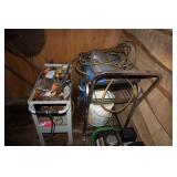 2 Metal Carts with contents including Extension