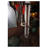 Small Portable Grill, an Antique Lawn Mower