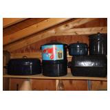 Lot of Agate Ware including Steaming Pots and