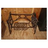 Sewing Machine Base, a Wooden Carpenters Tray,