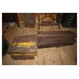 2 Carpenters Tool Boxes (1 is Drop Front), Metal