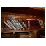 Shelf of Books including Sears Roebuck Catalog,