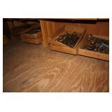 8 Boxes including Squares, Hand Saws, S Wrenches,