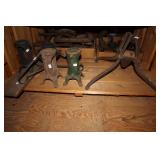 5 Vintage Cast Iron Christmas Tree Holders, (1)