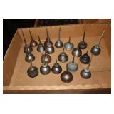 Lot of Small Oil Cans including Eagle, Singer and