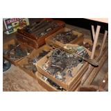 Tools Including Pipe Wrenches, Chisels, Square,