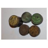Percussion Caps Tins including Hicks, 2 UMC