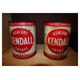 2 Kendall Kenlube 5 lb Grease Cans, Full