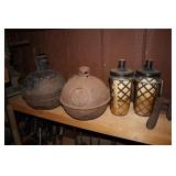 Glass Kerosene Lanterns, Vintage Highway Torches