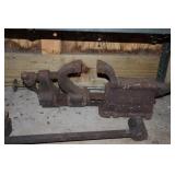 Bench Vise with Anvil, Toledo No 3 Pipe Vise and