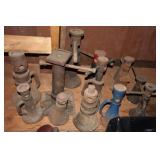 Lot of Railroad Screw Jacks including Simplex,