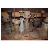 Lot of 9 Railroad Screw Jacks including Wells