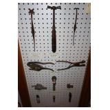 Lot including Piano Tuner Hammer, Violin Post