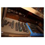 Lot including Sockets, Drill Bits, Saw