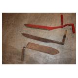 2 Vintage Hay Saws and 1 Hand Sickle