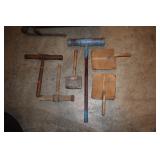 3 Bung Holes, 1 Mallet and Pair of Sheep Wool