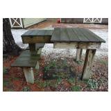 Homemade Wooden Shooting Bench and Target Holder