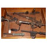 Box Lot including J M Fox Hand Router, Brace with