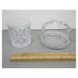 Lead (?) Crystal Vase and Candy Dish