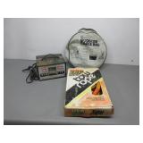 Battery Charger, Booster Cables & Tow Rope