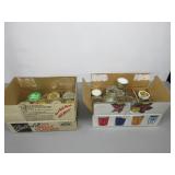 Jelly Glasses w/Snap on Lids & Misc. Jelly Jars