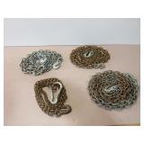 Four Light Duty Chains, 4', 10', 11', 13'