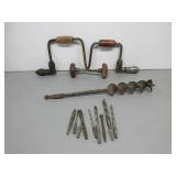 Bit Brace Hand Drills w/Bits