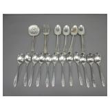 Silver Plated, Serving Spoons & 12 Teaspoons