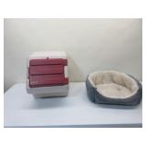 Small Pet Bed and Pet Food Container