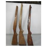 Three Military Rifle Stocks