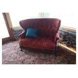 Velvet Covered Settee