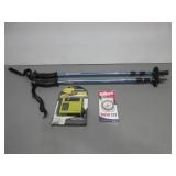 Two Swissgear Walking Sticks, Radio, Compass