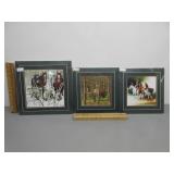 Three Matted Decorator Art Pictures