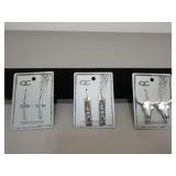 Three Pair CC Earrings