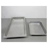 Two Stainless Steel Pans, Whole & 1/2 x 2'