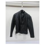 Men's Leather Motorcycle Jacket, Size 44